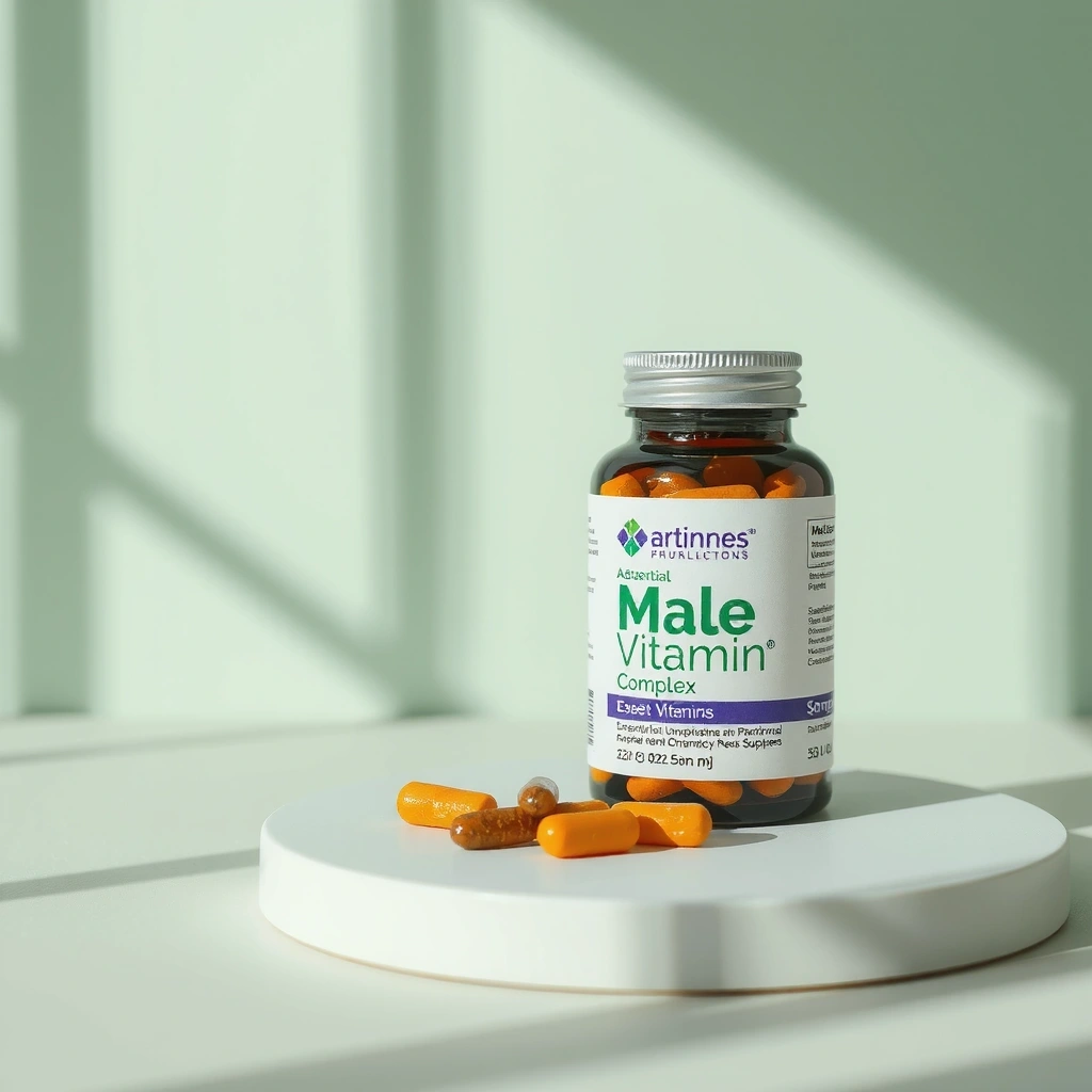 Male multivitamin complex and daily supplements